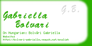 gabriella bolvari business card