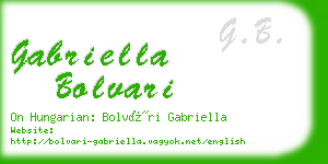 gabriella bolvari business card